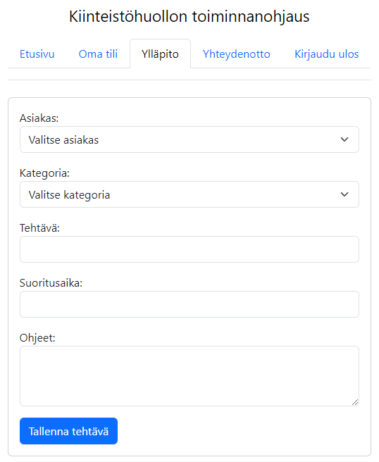 Tehtävienhallinta sovellus
